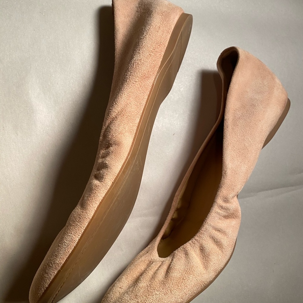 Pretty J Crew light pink suede Cece ballet flats, sz 10 - Picture 4 of 8